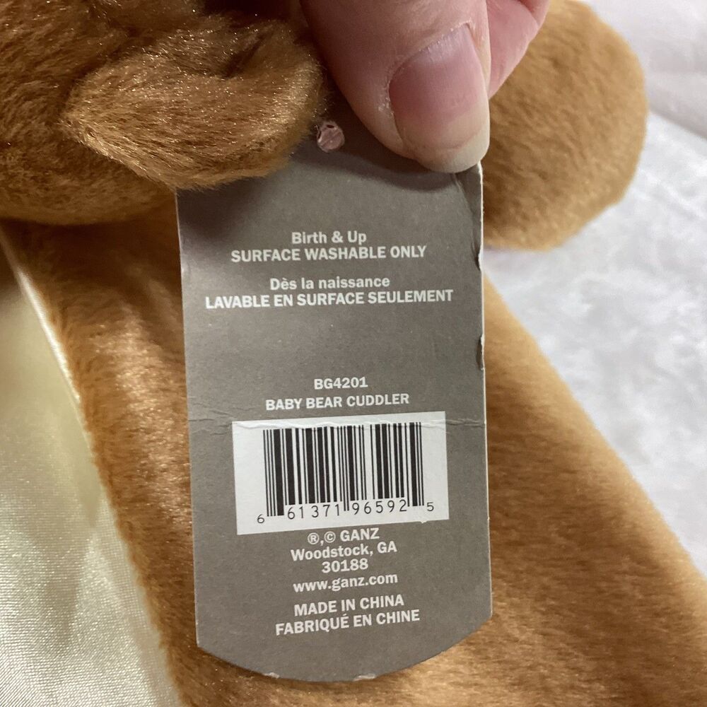 Baby Ganz Collection Brown Teddy Bear Security Blanket Plush Lovey Satin NWT - Picture 9 of 9